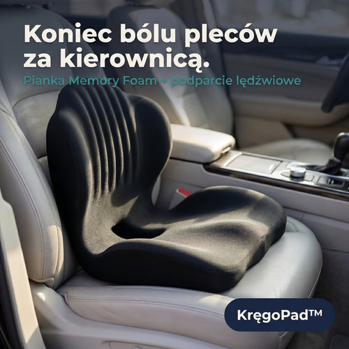 KręgoPad™ – ergonomiczny fotel memory foam 2w1.  Koniec z bólem pleców.