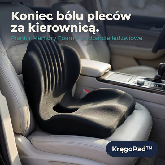 KręgoPad™ – ergonomiczny fotel memory foam 2w1.  Koniec z bólem pleców.