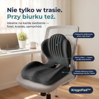 KręgoPad™ – ergonomiczny fotel memory foam 2w1.  Koniec z bólem pleców.